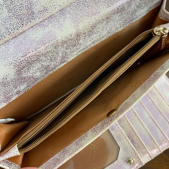 Brangio Italy Pink Heart Twinkle Faux Vegan Leather Wallet - Picture 6 of 10